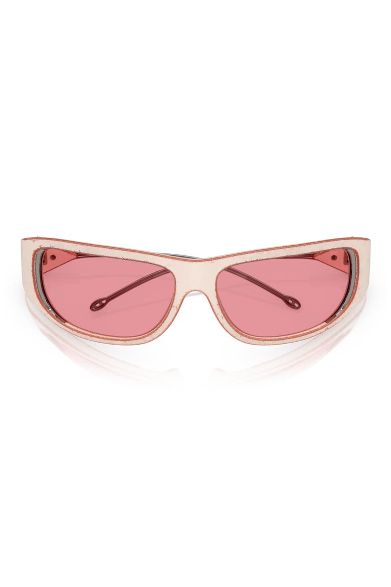 61mm Oval Sunglasses, Alternate, color, RUSTY ORANGE/ BEIGE/ PINK SIL