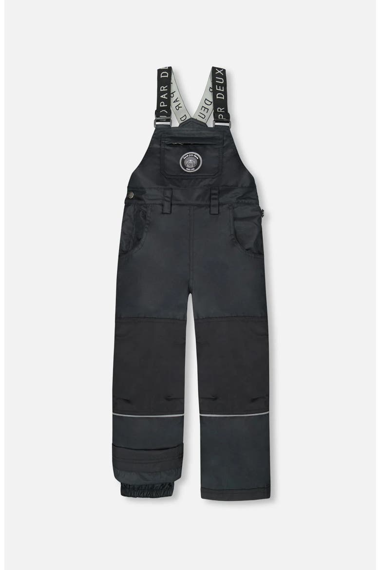 Kids Unisex Solid Play Overall Snow Bib, Main, color, Black