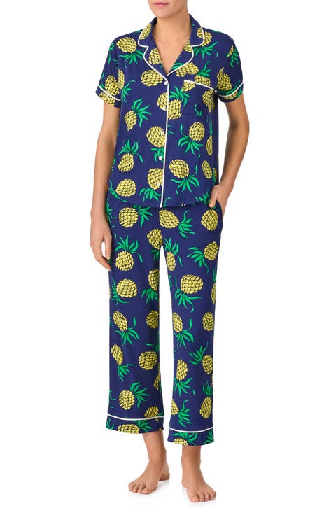 print crop pajamas