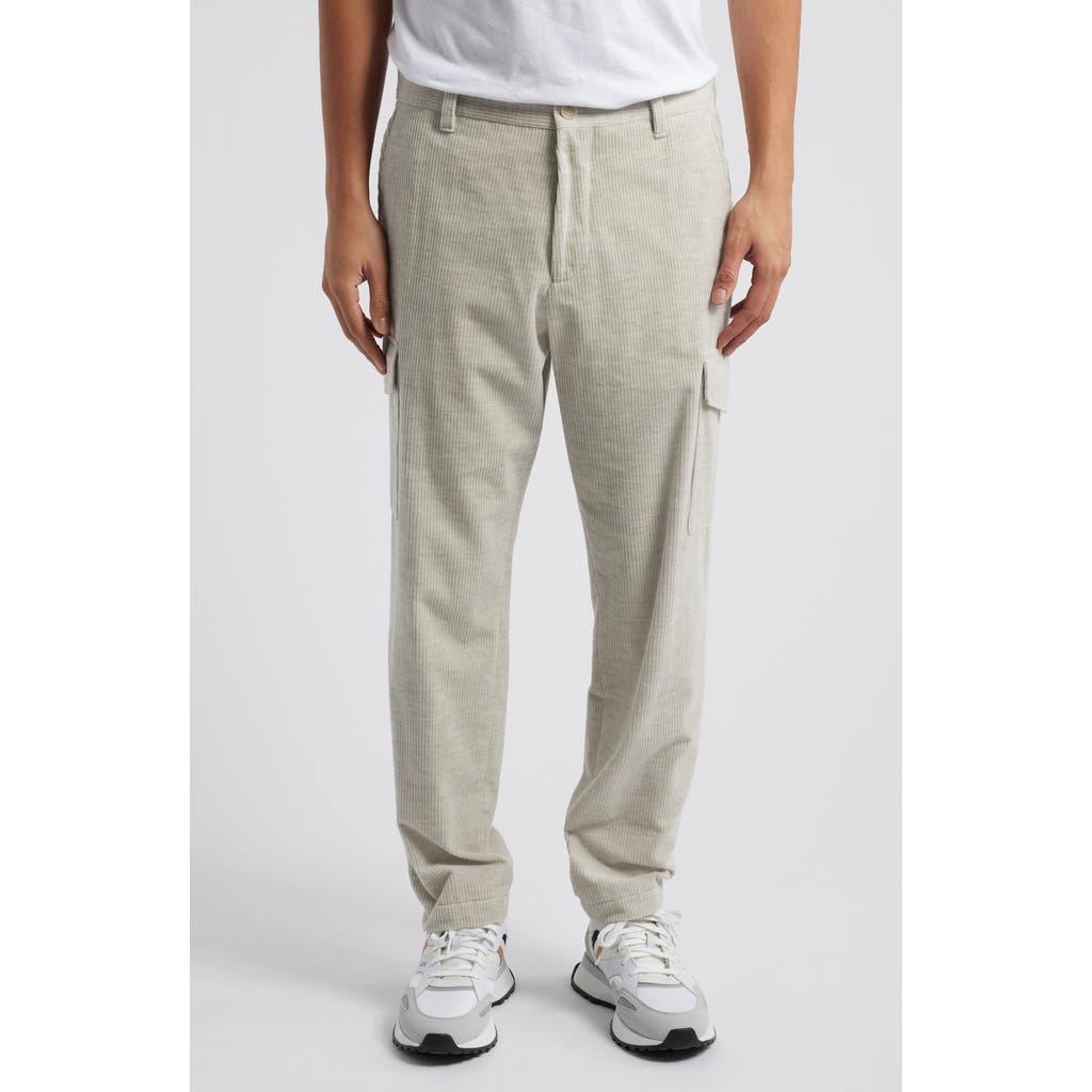 Hugo Boss Boss Camel Pagol Cotton & Cashmere Corduroy Cargo Pants In Natural
