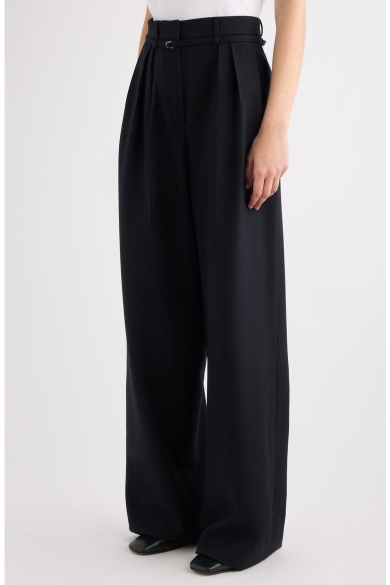 Pincks Den Belted Denim Trousers, Alternate, color, BLACK