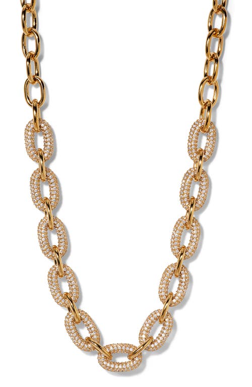 Nadri Alma Drama Pavé Link Necklace