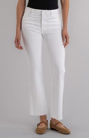 KUT from the Kloth Kelsey High Waist Raw Hem Ankle Flare Leg Jeans
