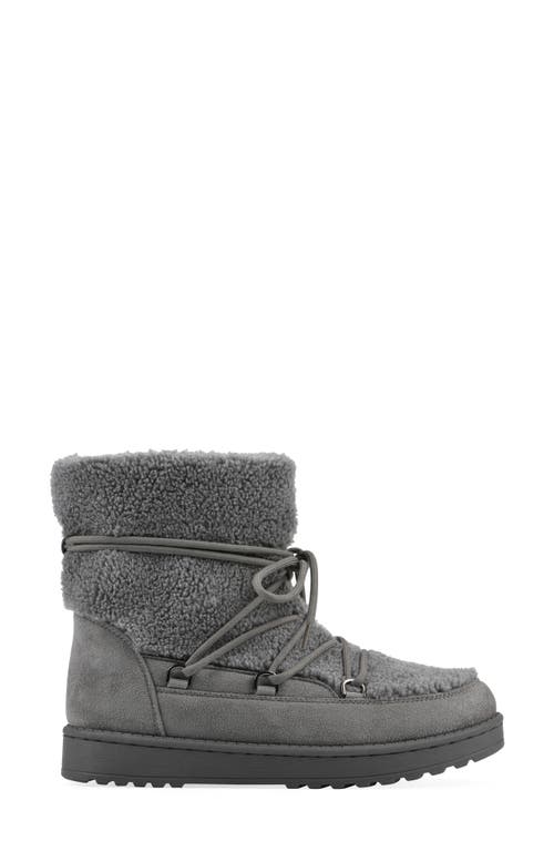 White Mountain Footwear Isador Faux Shearling Bootie In Gray