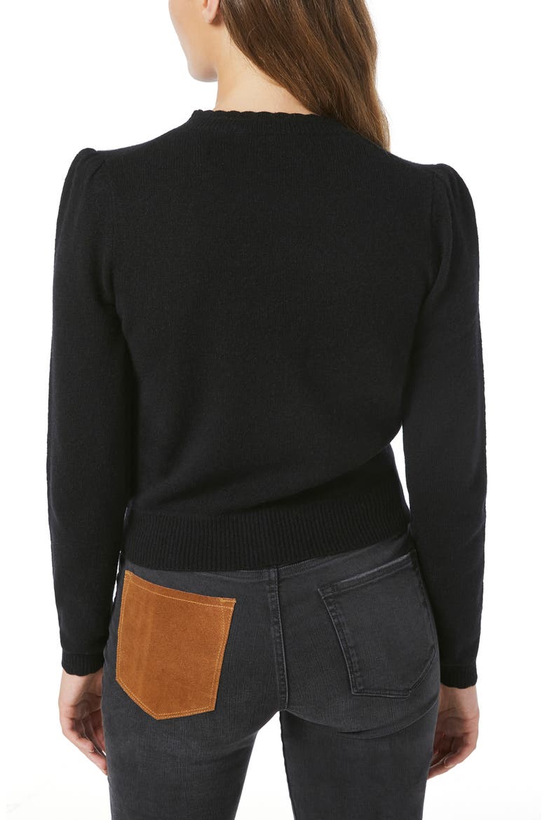 Madeline Cashmere Blend Sweater, Alternate, color, NOIR