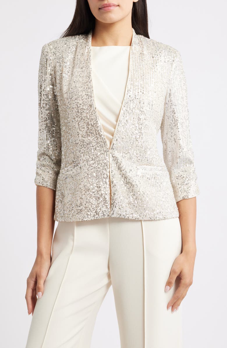 Eliza J Sequin Blazer, Alternate, color,