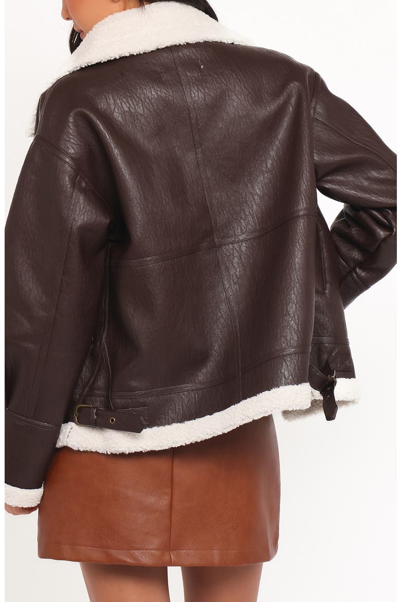 Baxter Faux Shearling Lined Jacket, Alternate, color, BROWN