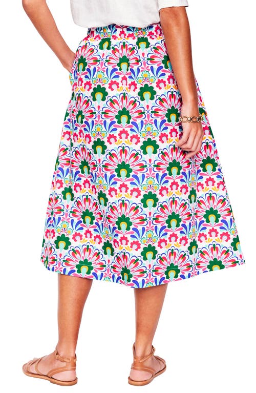 BODEN BODEN HATTIE POPLIN MIDI SKIRT 