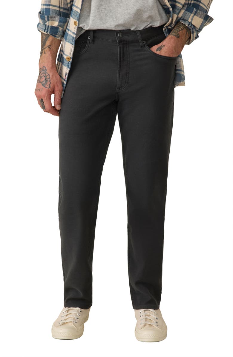 Faherty Terry Five-Pocket Stretch Pants, Main, color, Onyx Black