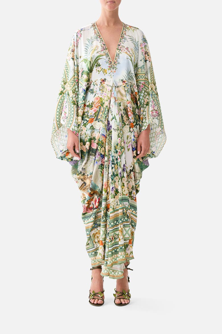 T Shape Long Kaftan, Main, color, Art For The Empress