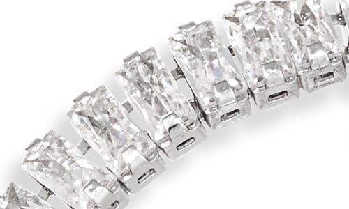 Tasha Baguette Cz Hoop Earrings In Metallic