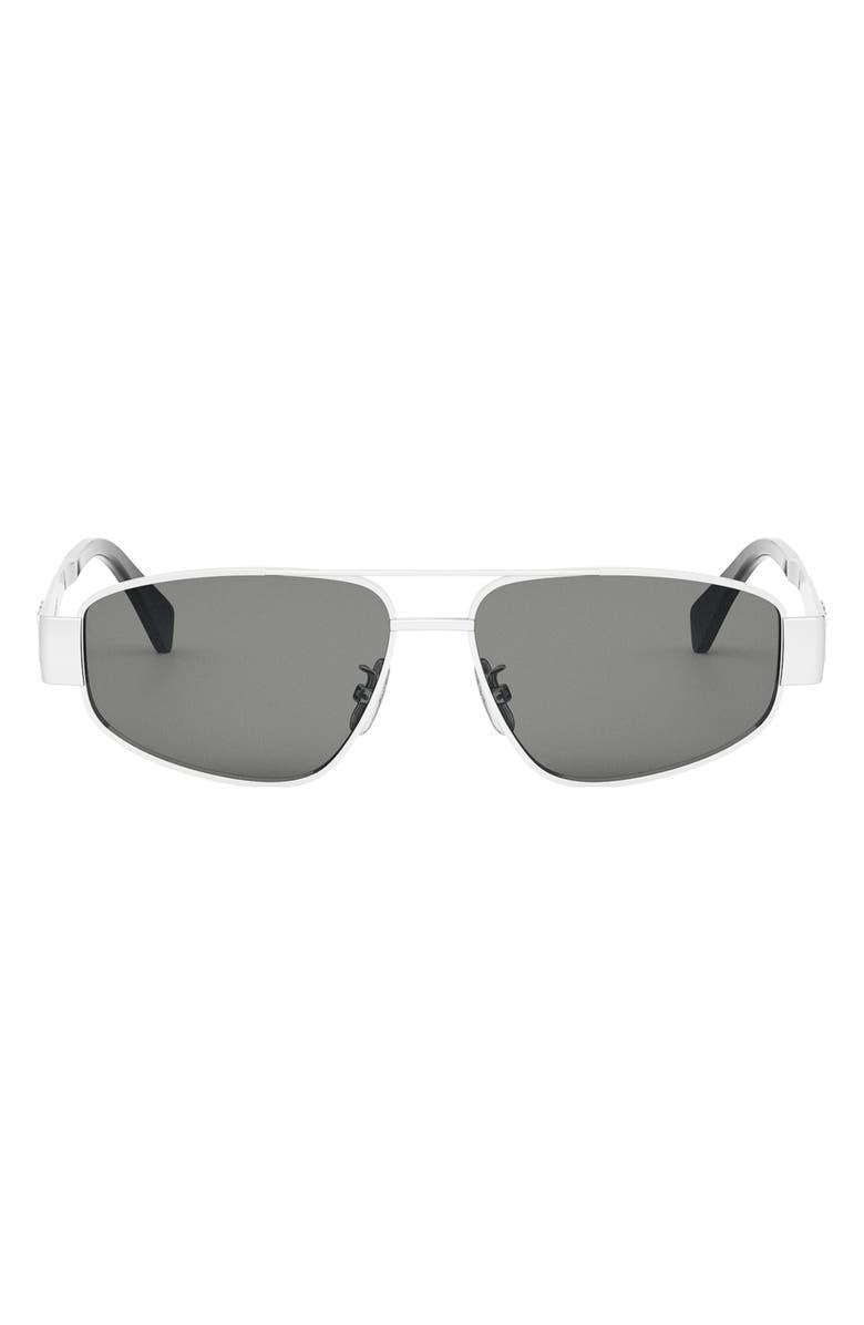 CELINE Triomphe 57mm Pilot Sunglasses, Main, color, 