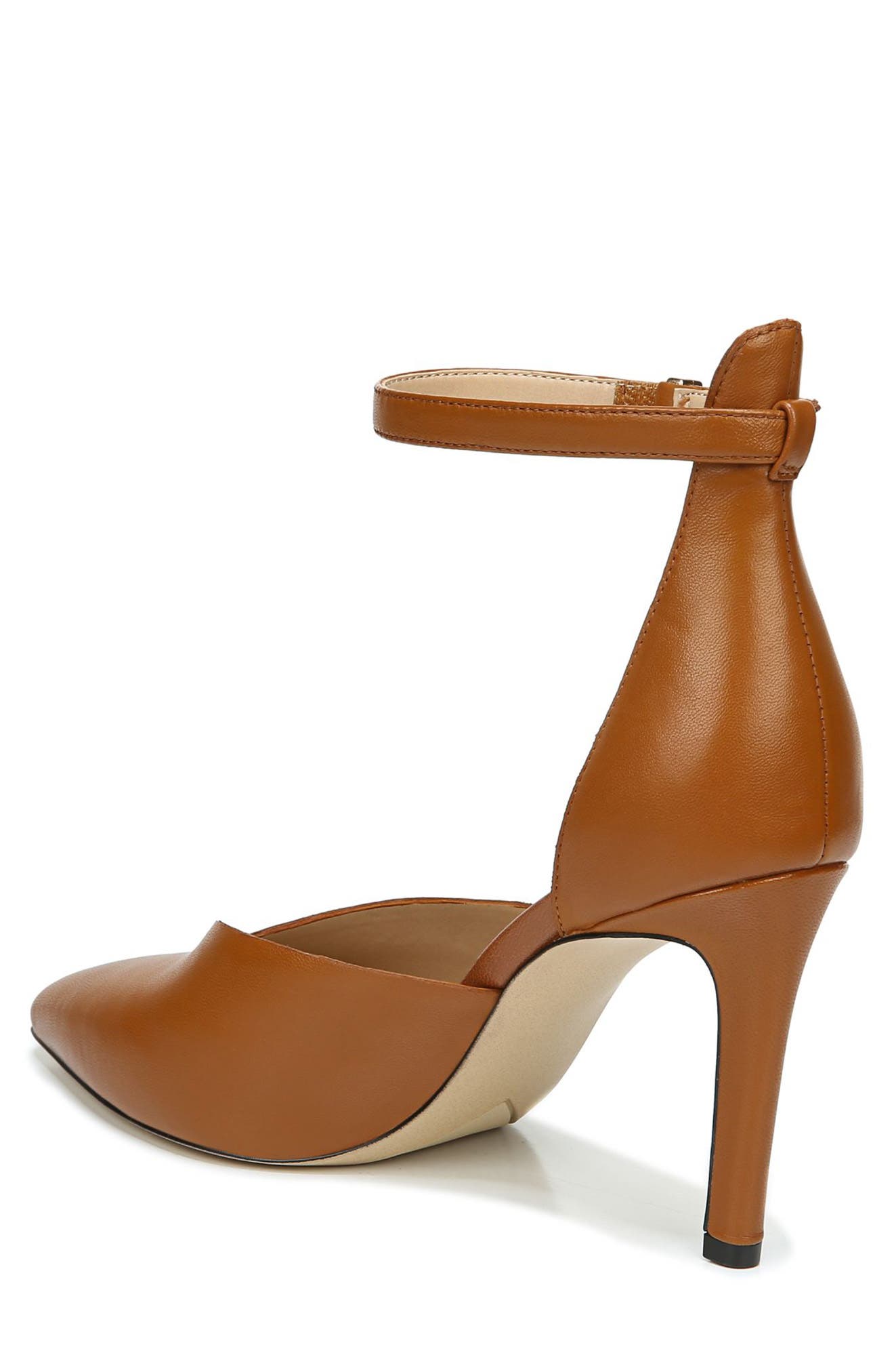 Mali Pointed Toe Heeled Pump, Alternate, color, COGNAC