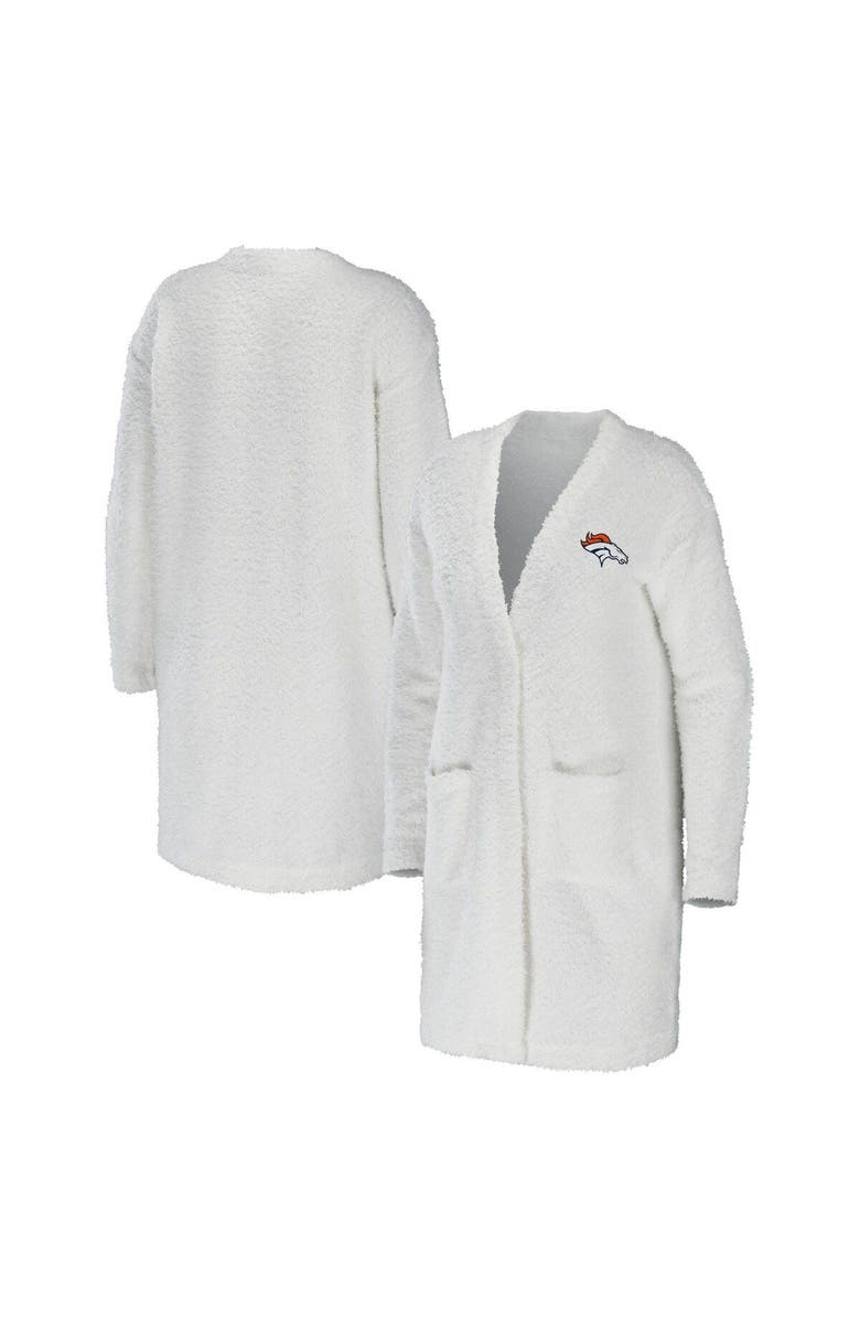 WEAR by Erin Andrews Women's WEAR by Erin Andrews Cream Denver Broncos Cozy Lounge Cardigan Sweater, Alternate, color, 