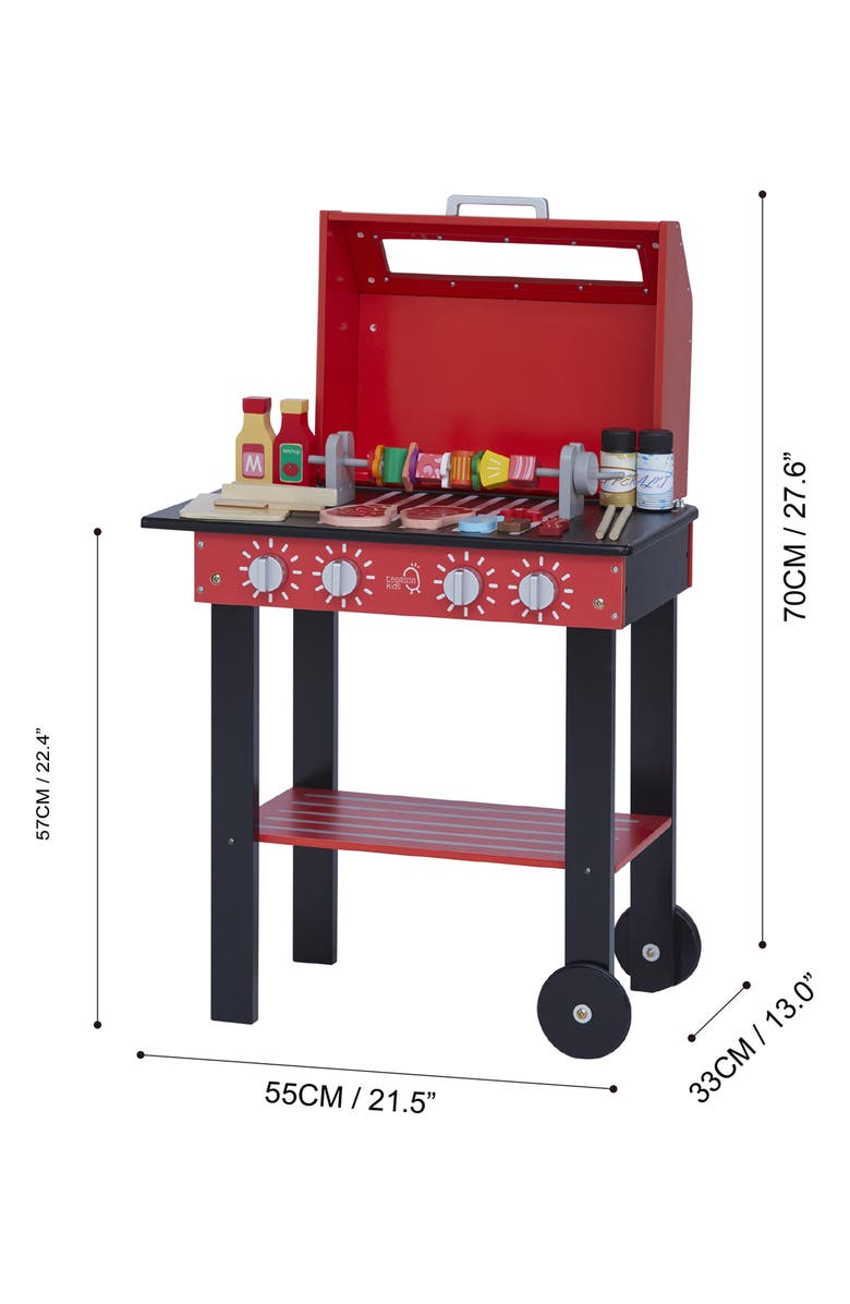 Teamson Kids Little Helper Play Grill, Alternate, color, Red