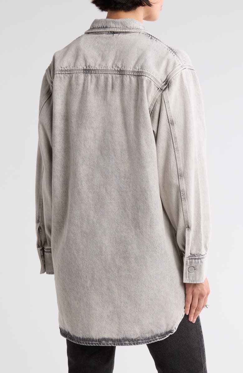 AllSaints Lily Denim Shacket Dress, Alternate, color, 