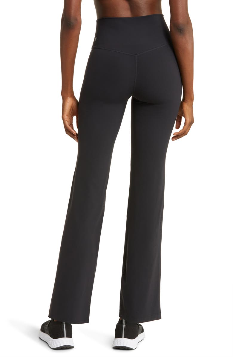 Zella Studio Luxe High Waist Flare Pants, Alternate, color,