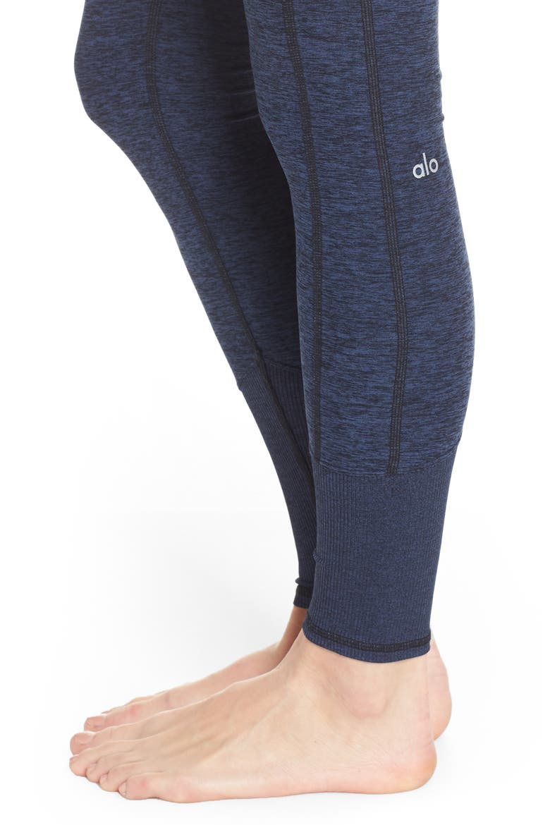 High Waist Lounge Leggings, Alternate, color, RICH NAVY HEATHER