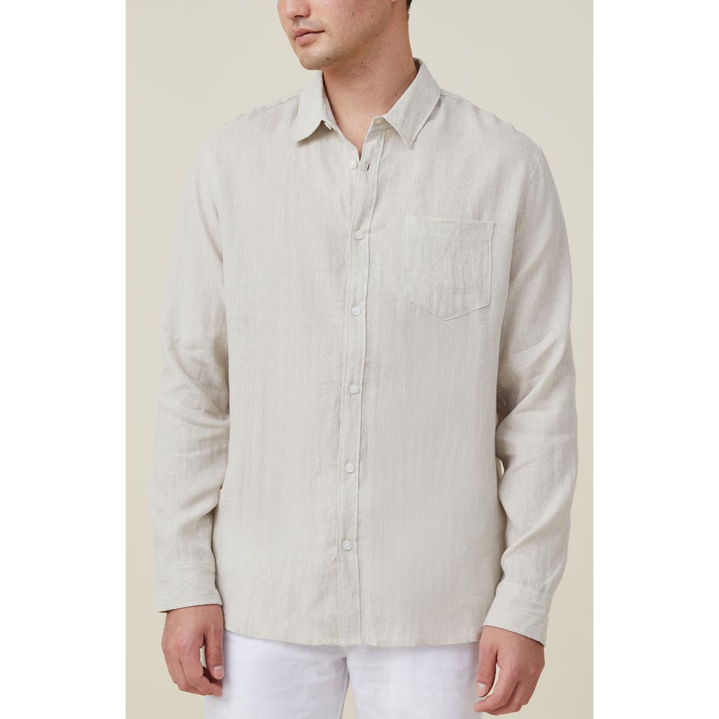 COTTON ON COTTON ON LINEN LONG SLEEVE SHIRT