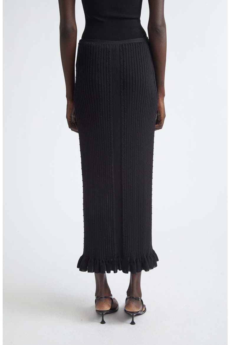 Monet Fine Bobble Knit Skirt, Alternate, color, BLACK