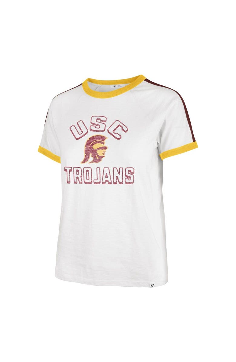 '47 Women's '47 White USC Trojans Sweet Heat Peyton Raglan T-Shirt, Alternate, color, 