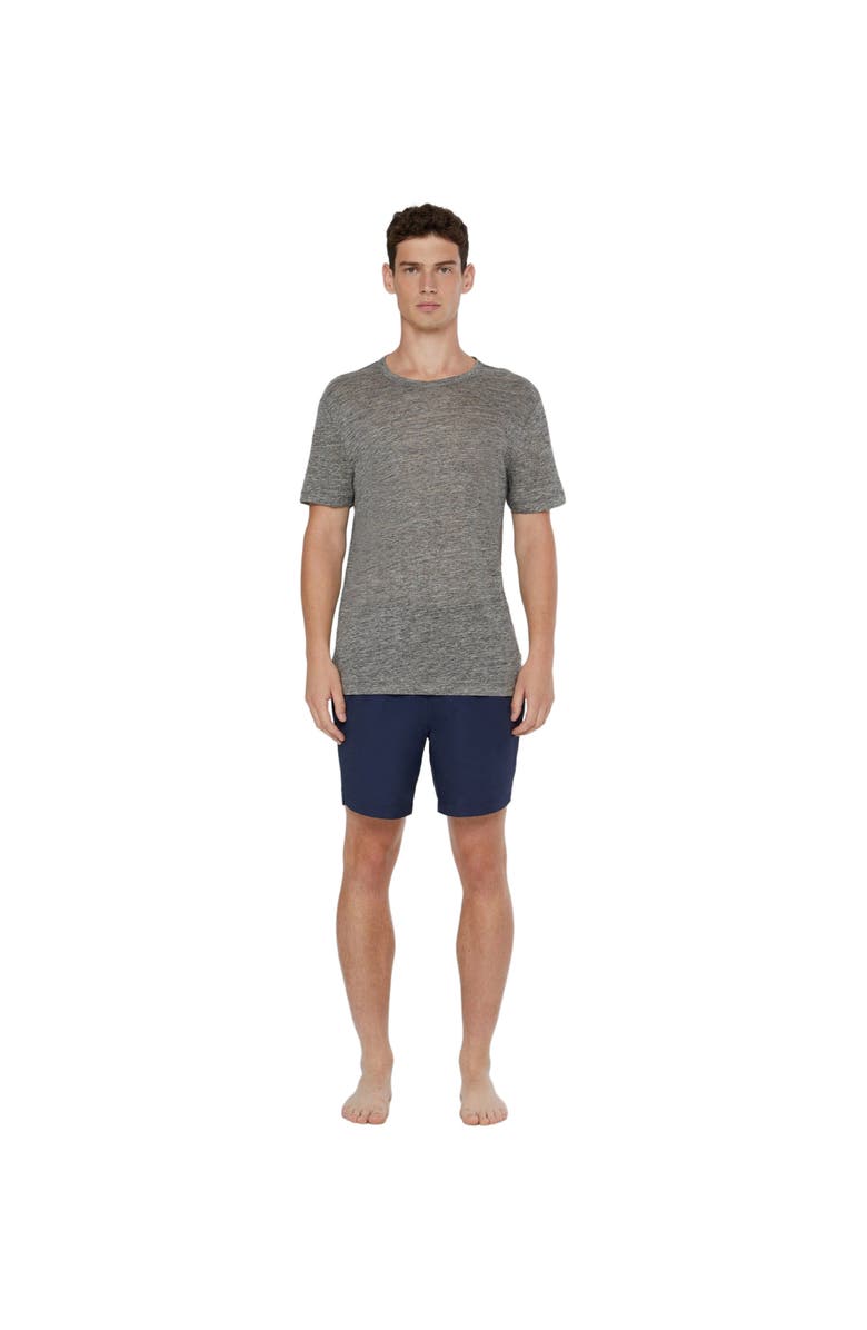 Onia Chad Linen Tee, Alternate, color, Heather Grey