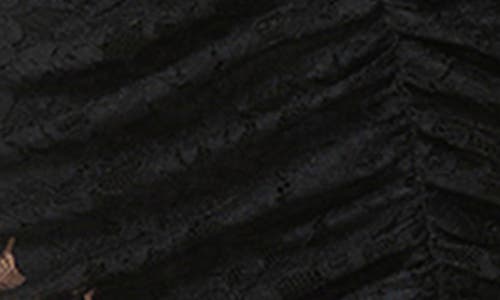 Afrm Jenima Long Sleeve Lace Mermaid Gown In Black