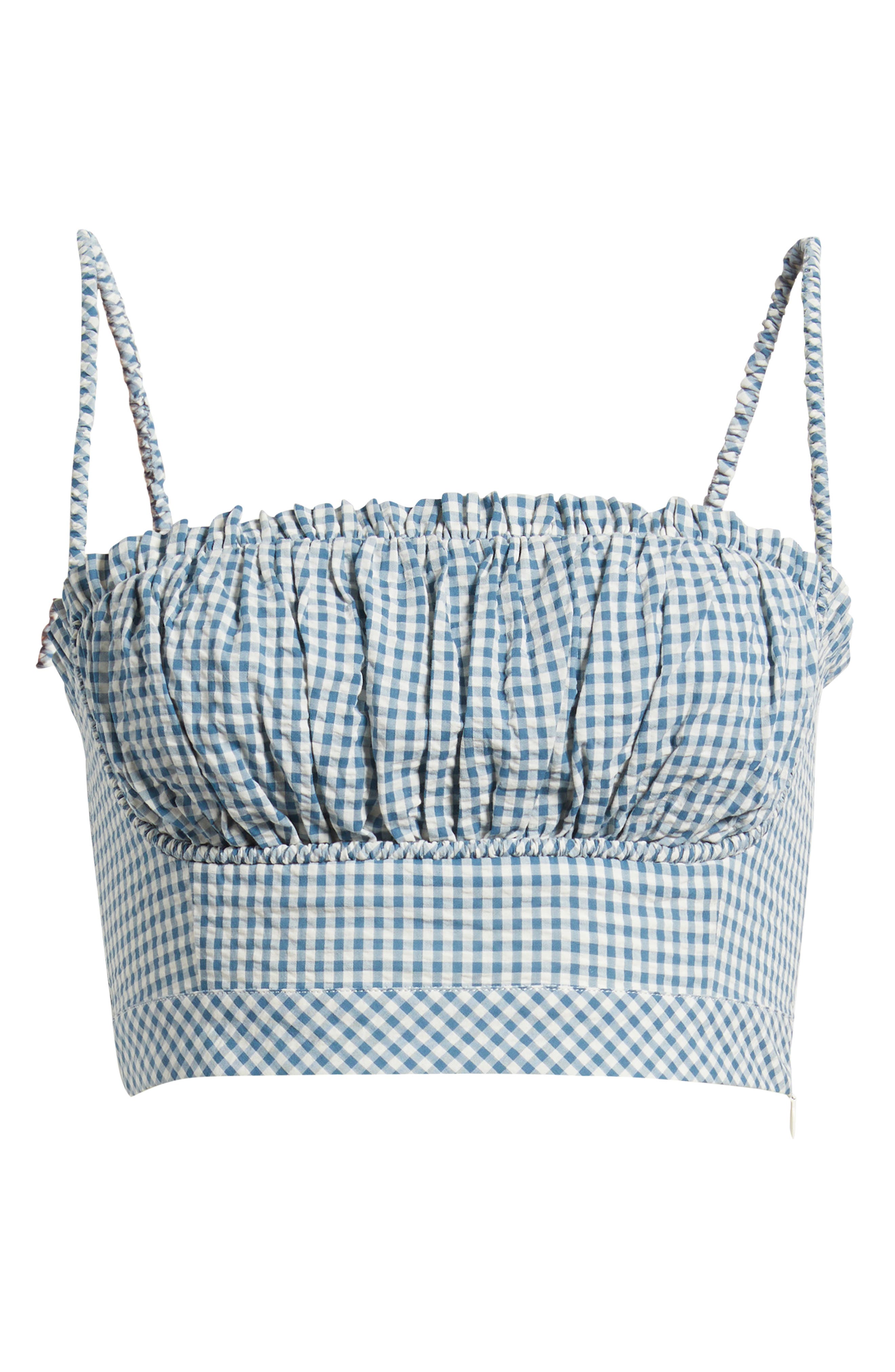 Hill House Home The Maisie Check Crop Camisole (Women) | Nordstrom
