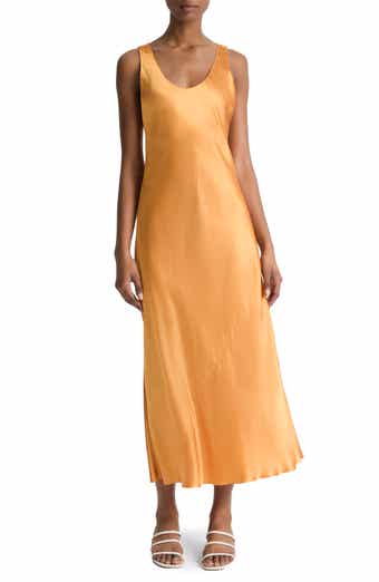Vince Bias Cut Satin Slipdress