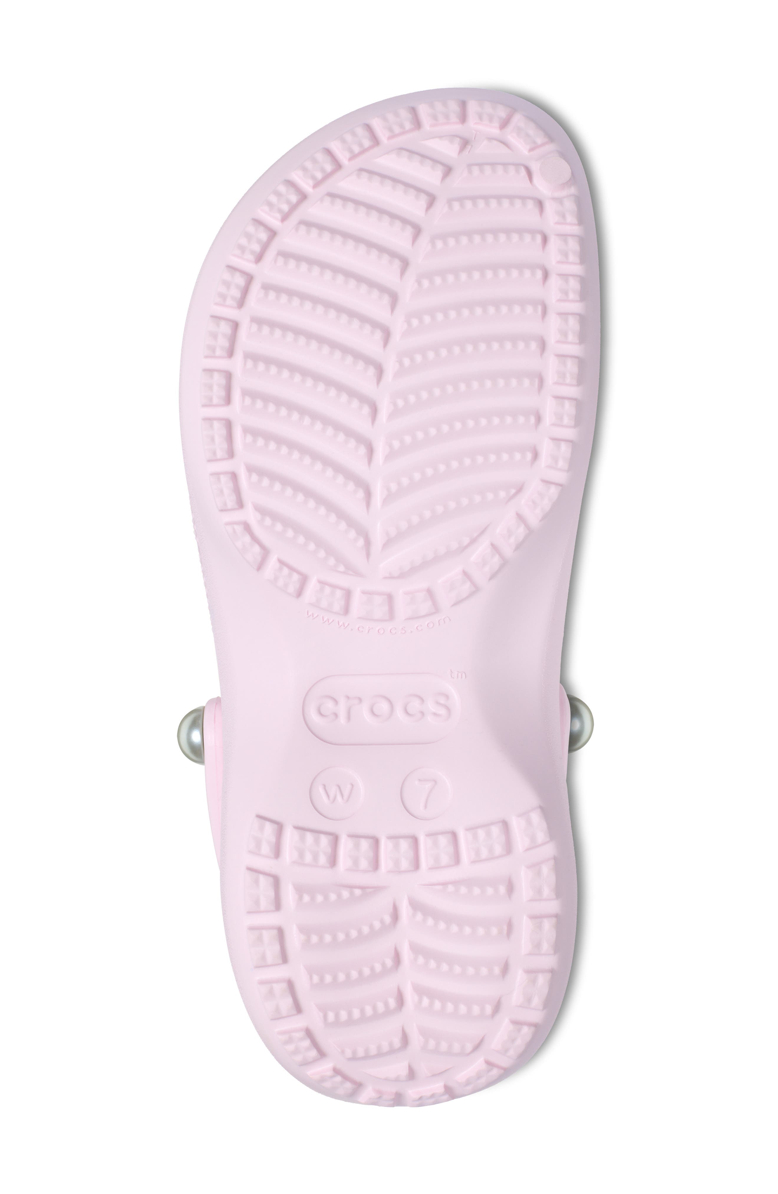 Faux Pearl Platform Clog, Alternate, color, PINK MILK