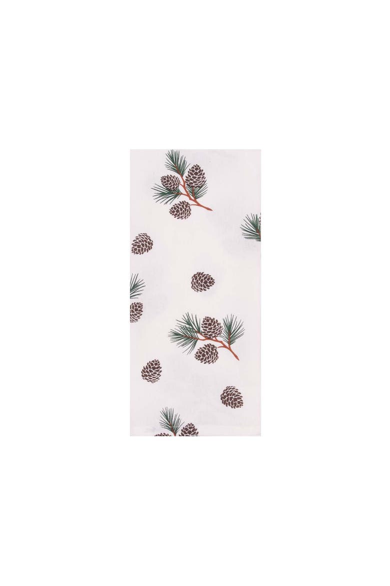 Pinecone Botanical Christmas Towel & Stand Gift Set, Alternate, color, Green