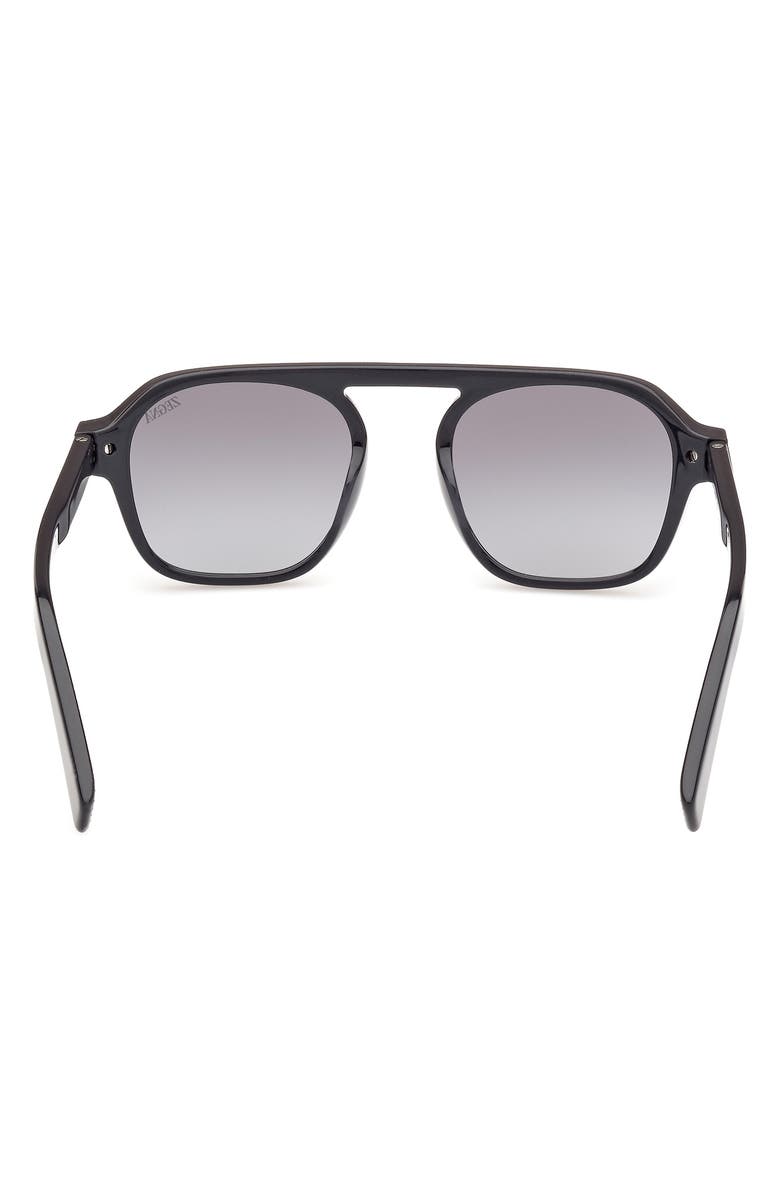 ZEGNA 51mm Round Sunglasses, Alternate, color, 