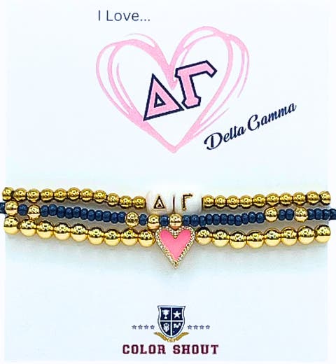 Delta Gamma Love My Sorority Bracelet Stack