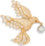 EYE CANDY LOS ANGELES Josie Cubic Zirconia Hummingbird Brooch