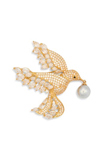 Eye Candy Los Angeles Josie Cubic Zirconia Hummingbird Brooch