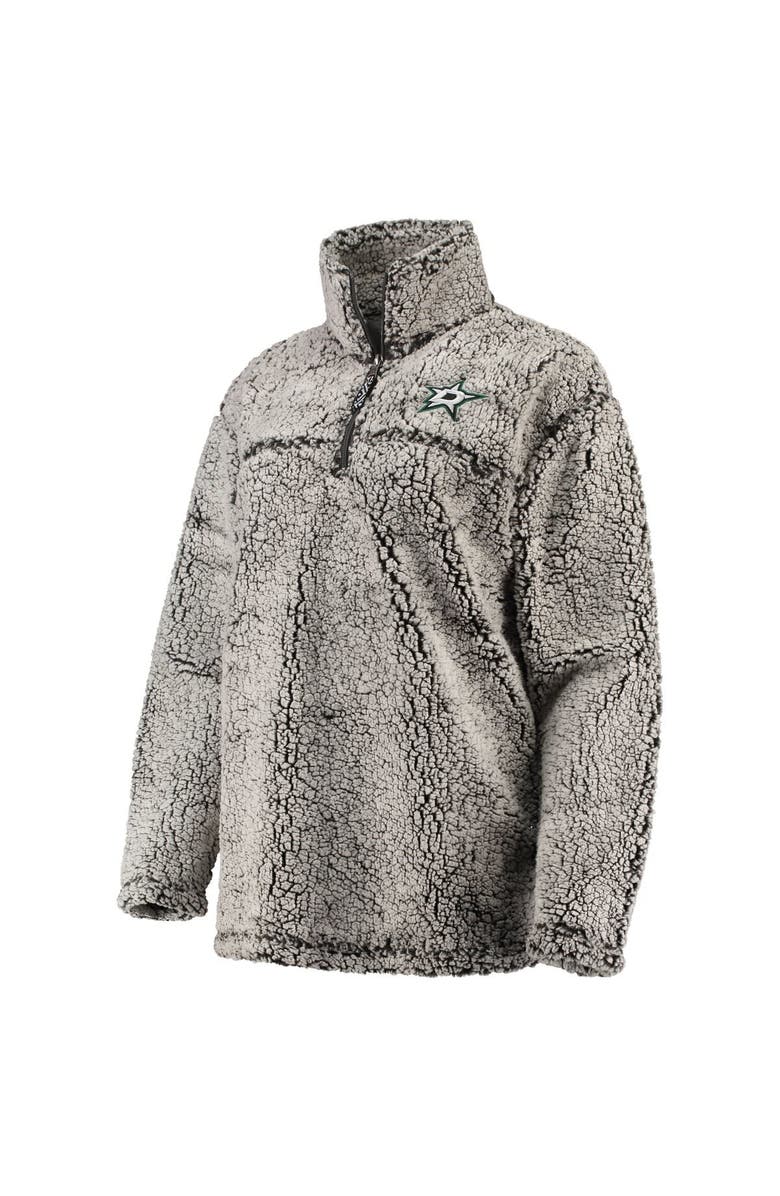 G-III 4HER BY CARL BANKS Women's G-III 4Her by Carl Banks Gray Dallas Stars Sherpa Quarter-Zip Pullover Jacket, Alternate, color, Gray