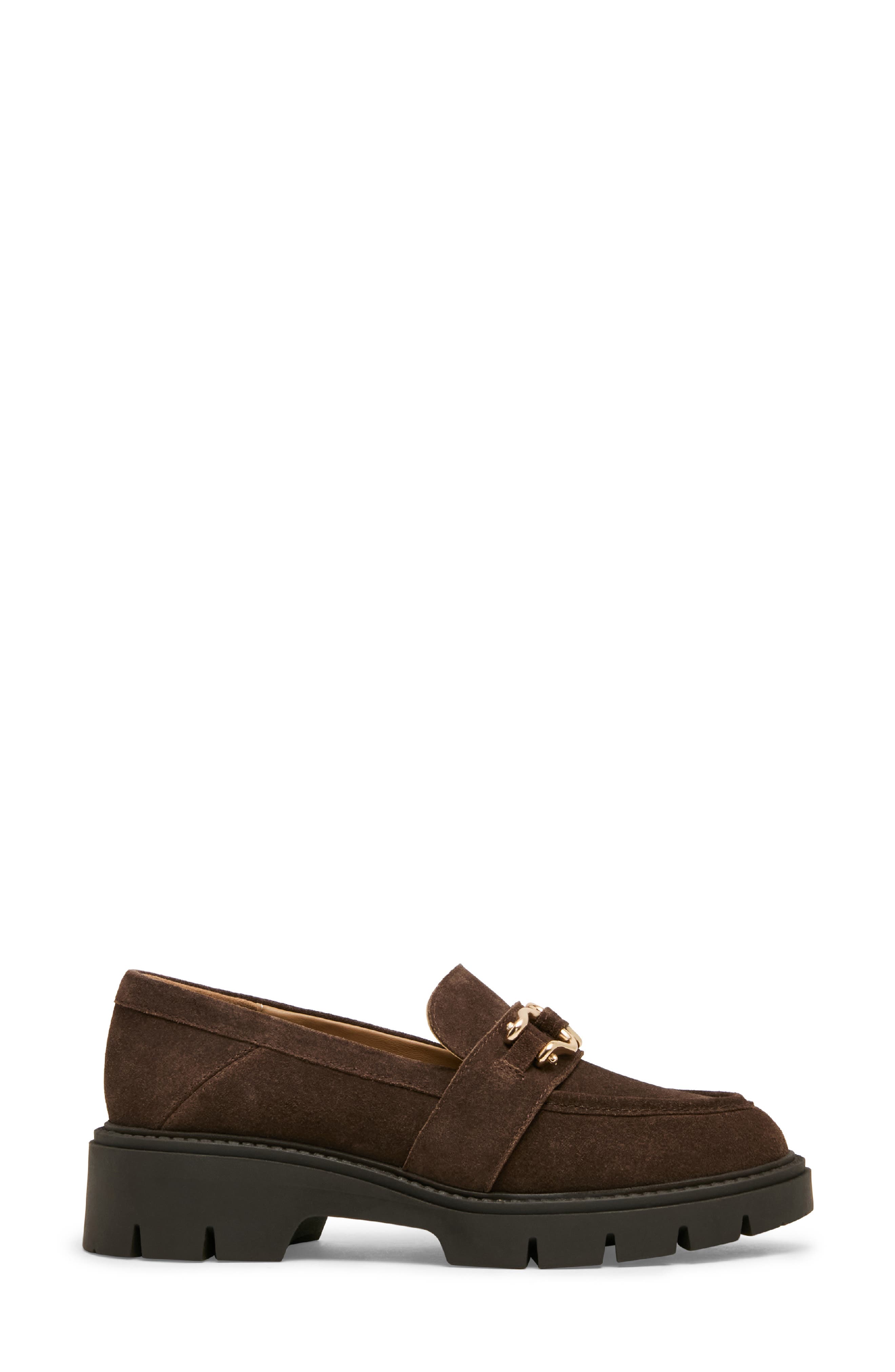 Klara Leather Loafer, Alternate, color, JAVA SUEDE