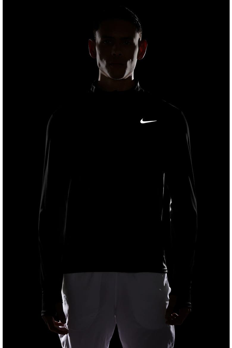 Dri-FIT Half Zip Running Top, Alternate, color, BLACK/ REFLECTIVE SILVER