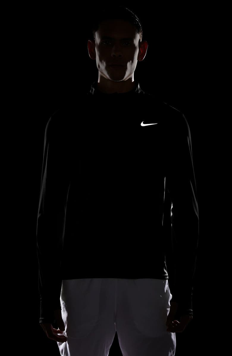 Nike Dri-FIT Half Zip Running Top, Alternate, color, Black/ Reflective Silver