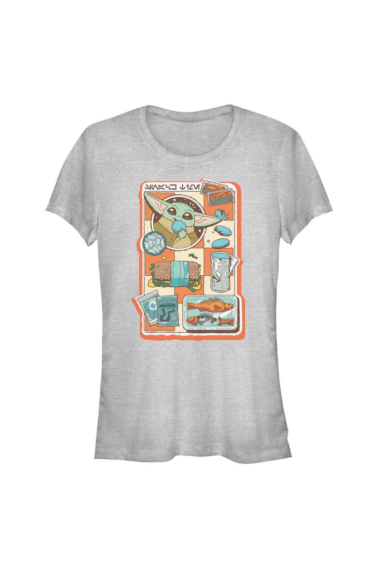 Junior's Snack Time Comic Foods Short Sleeve Graphic T-Shirt, Main, color, Athletic Heather