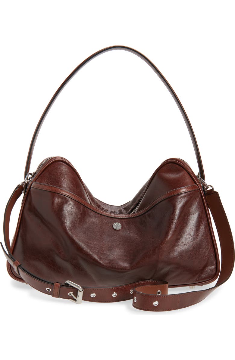 Acne Studios Camero Belts Camera Bag, Alternate, color, Cognac Brown