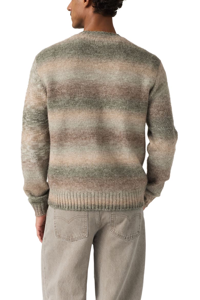 Laurel Crewneck Sweater, Alternate, color, SPACE DYE CUSTON COFFEE