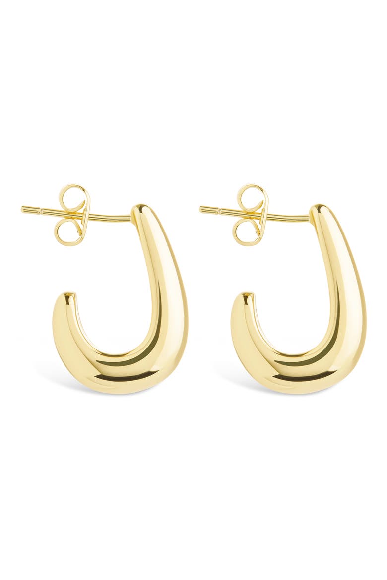 Stephanie Huggie Hoop Earrings, Alternate, color, GOLD