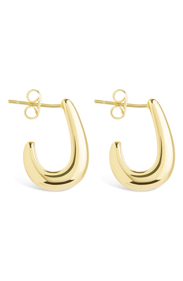 Sterling Forever Stephanie Huggie Hoop Earrings, Alternate, color, Gold