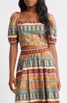 VERO MODA Truly Tropical Cotton Crop Top