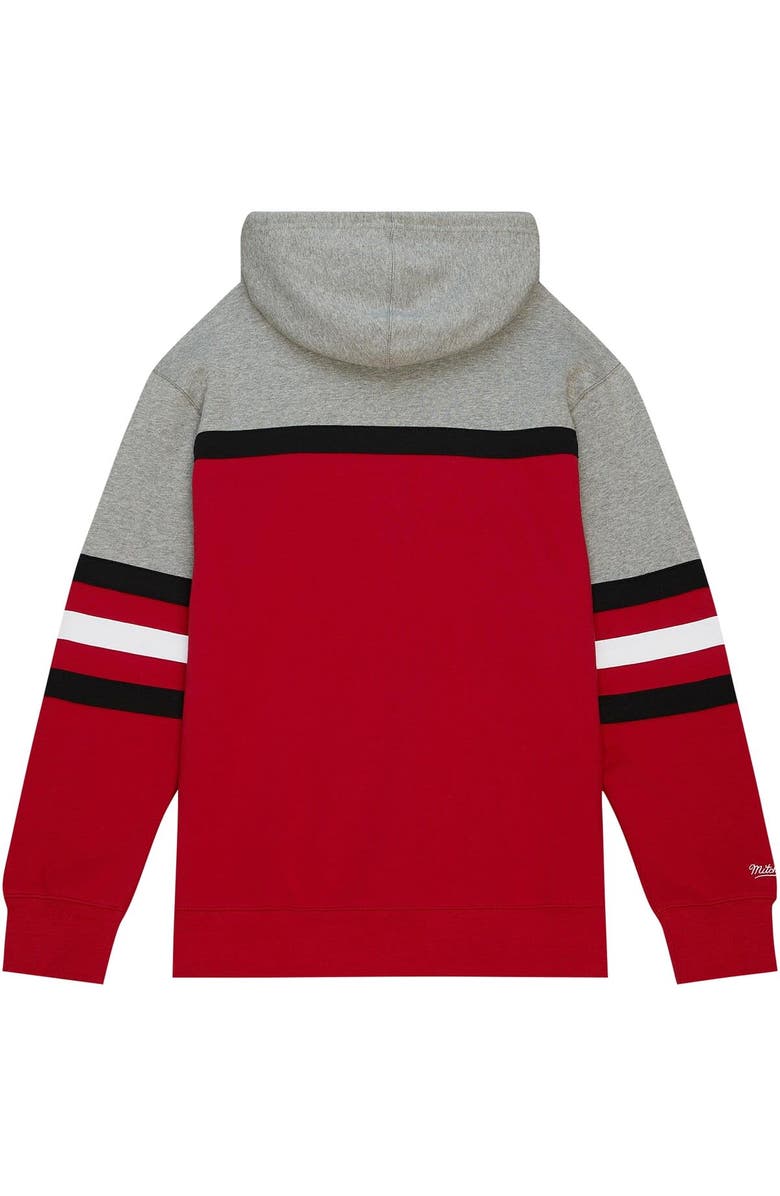 Mitchell & Ness Men's Mitchell & Ness Red/Gray New Jersey Devils Head Coach Pullover Hoodie, Alternate, color, 