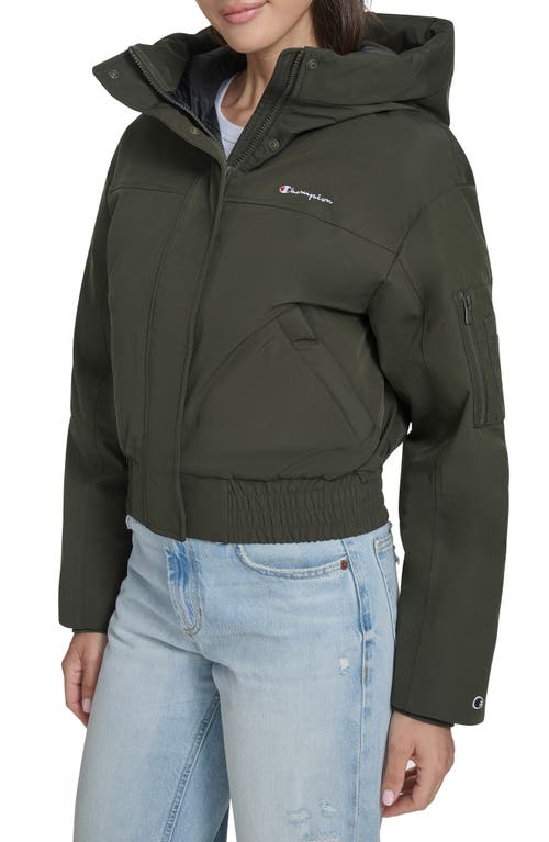 Champion Crop Ski Bomber Jacket In Green