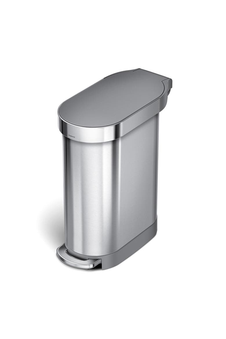 45L slim step can, Main, color, BRUSHED