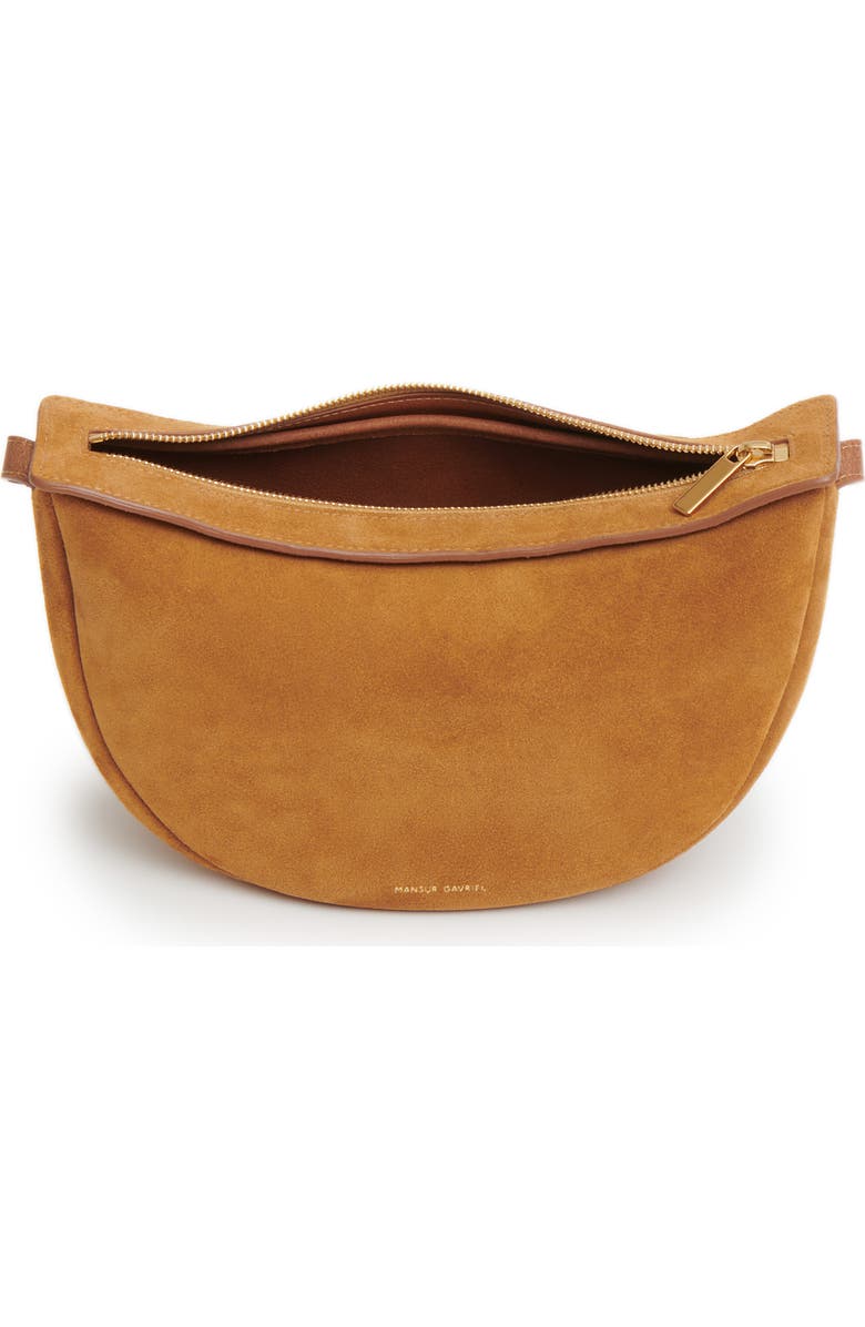 Mansur Gavriel Moon Leather Sling Bag, Alternate, color, Caramel