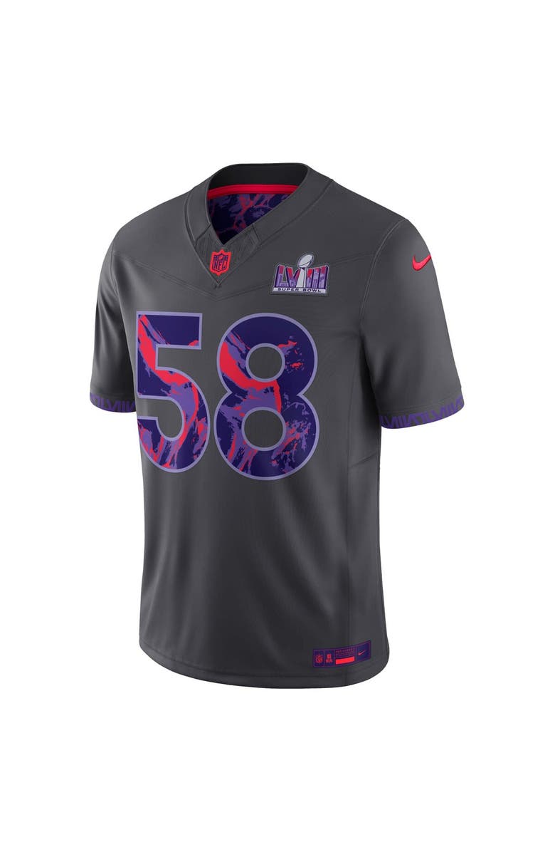 Nike Men's Nike Anthracite Super Bowl LVIII Limited Jersey, Alternate, color, 